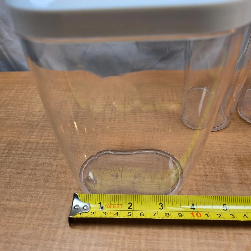 Clear plastic pour spout containers 3 sizes nuts seeds candy cereal sugar spices